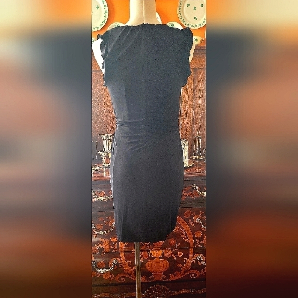 Moschino Cheap & Chic Black Ruched & Ruffled Dress. - Picture 3 of 3